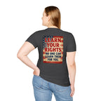 Learn Your Rights T-Shirt — Patriotic American Flag Graphic Tee