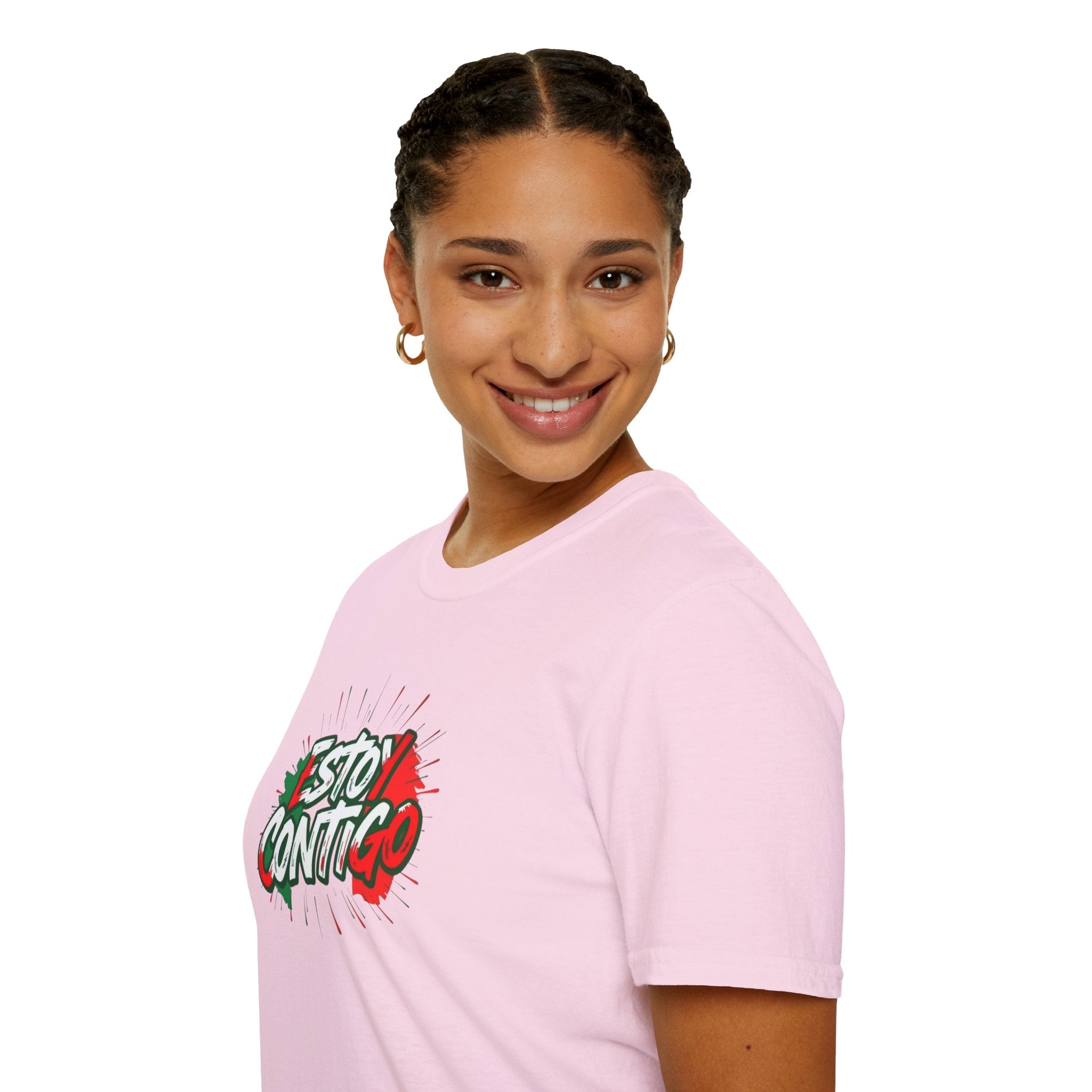 Immigrants Make America Great T-Shirt Estoy Contigo (I Am With You) Unisex Softstyle T-Shirt Classic Protest Tee