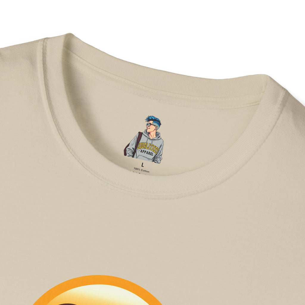 Unisex Softstyle T-Shirt with Eye Roll Emoji | Casual Graphic Tee for Everyday Humor