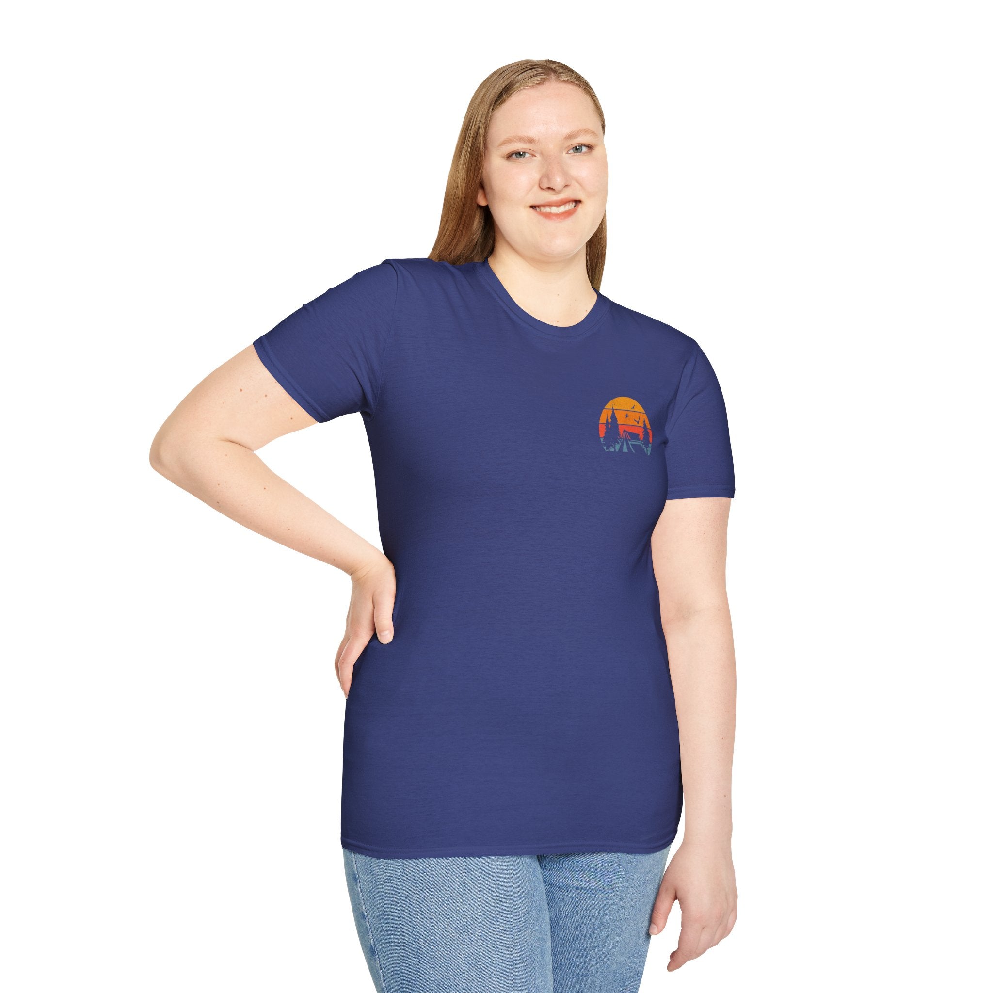 Unisex Softstyle T-Shirt - 'I'd Rather Be Camping' Adventure Tee