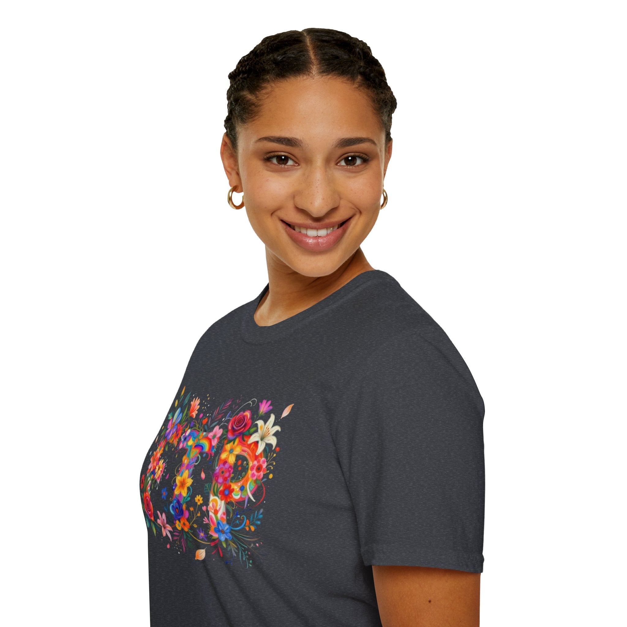 Floral 'FTP' Graphic T-Shirt