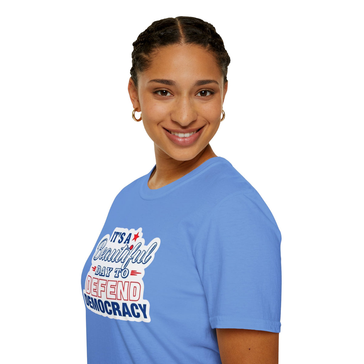 Defend Democracy Unisex Softstyle T-Shirt - Perfect for Activism and Everyday Wear