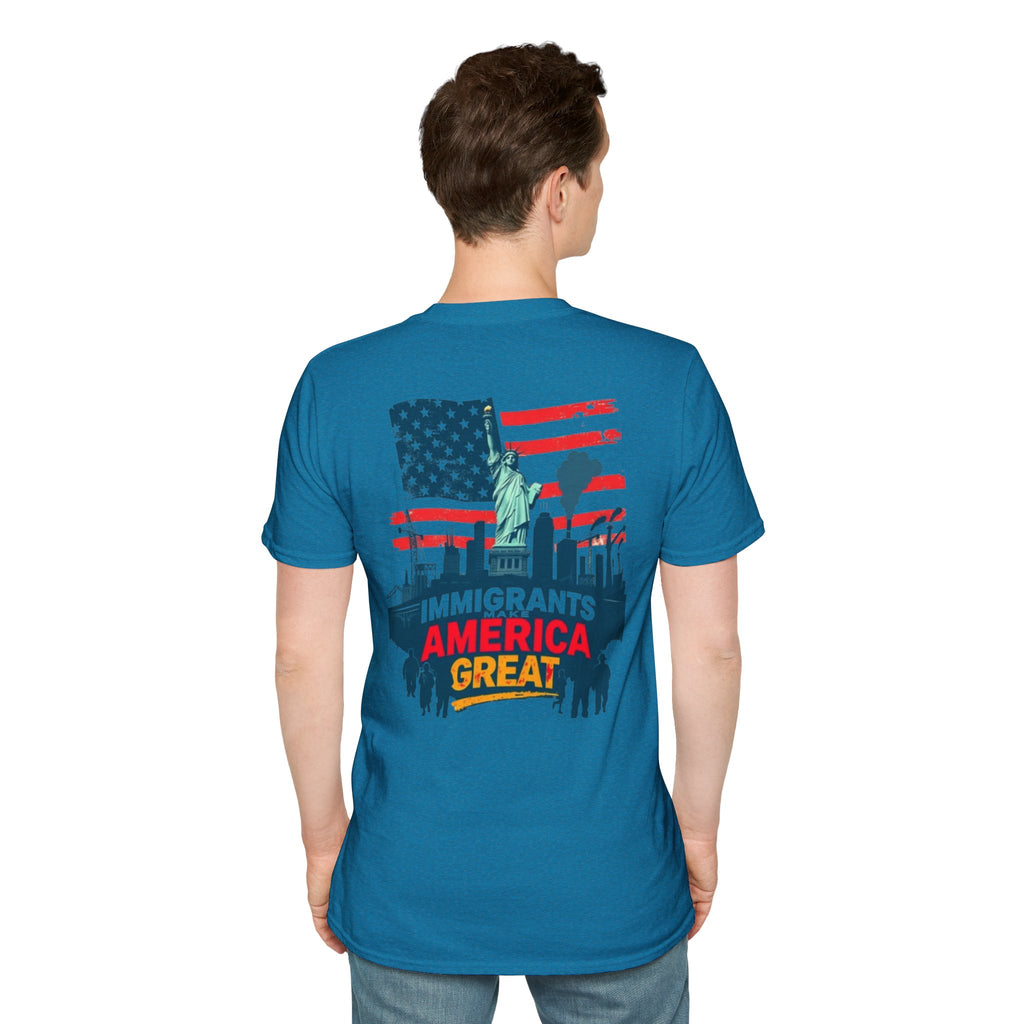 Immigrants Make America Great T-Shirt Estoy Contigo (I Am With You) Unisex Softstyle T-Shirt Classic Protest Tee