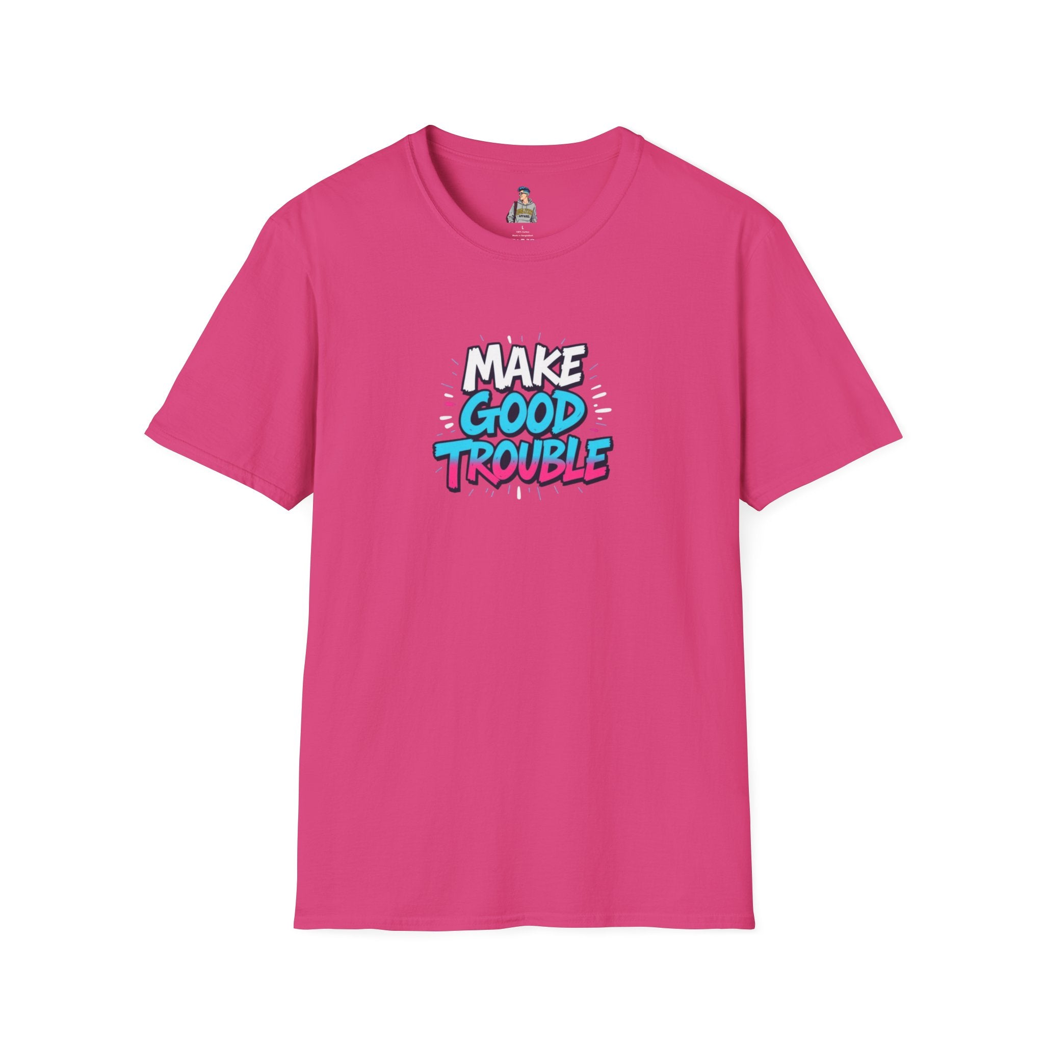 Make Good Trouble Trans Colors Graphic Unisex T-Shirt - Bold Statement Tee for Activists & Dreamers