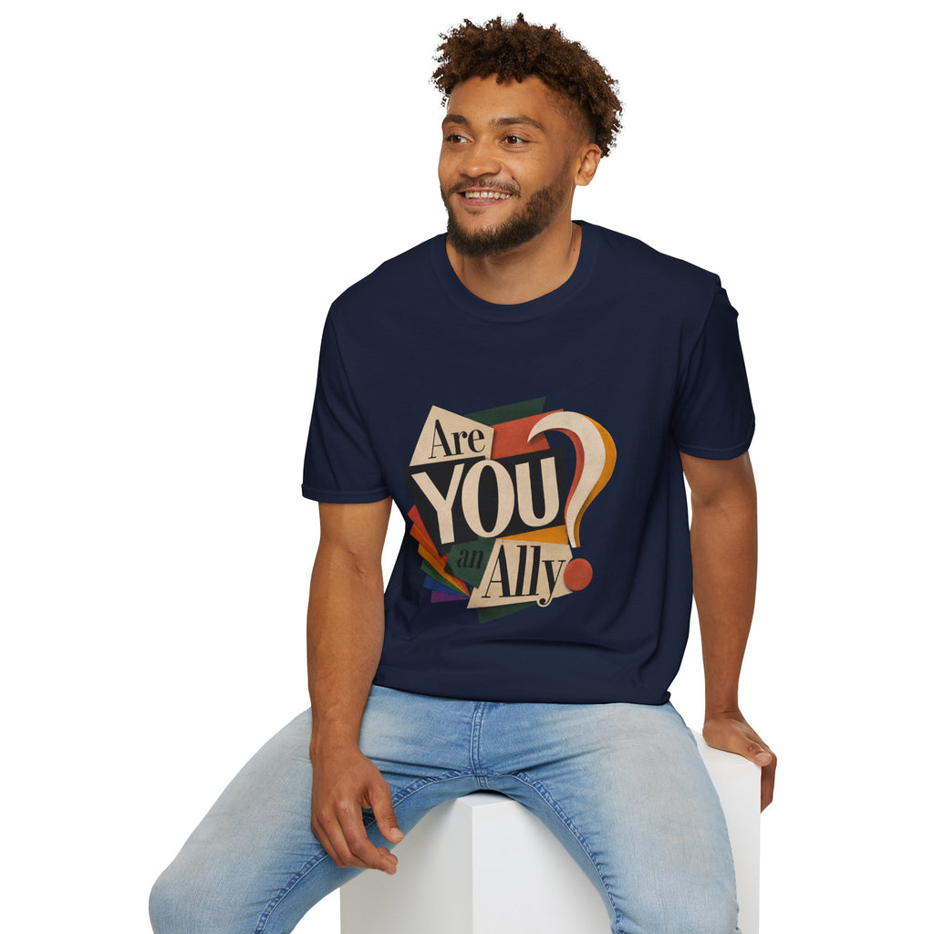 Are You An Ally? T-Shirt — Vintage Pride Ally Tee