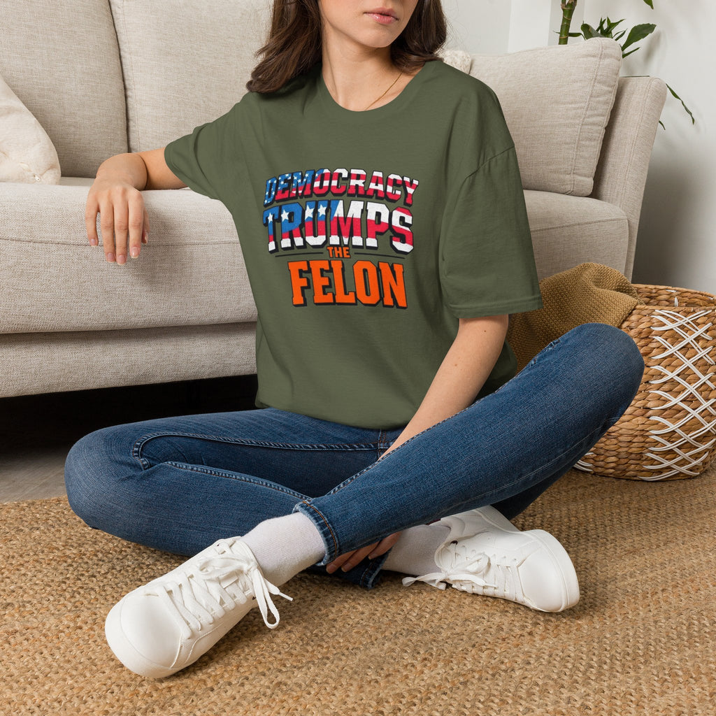 Democracy Trumps the Felon Graphic Tee