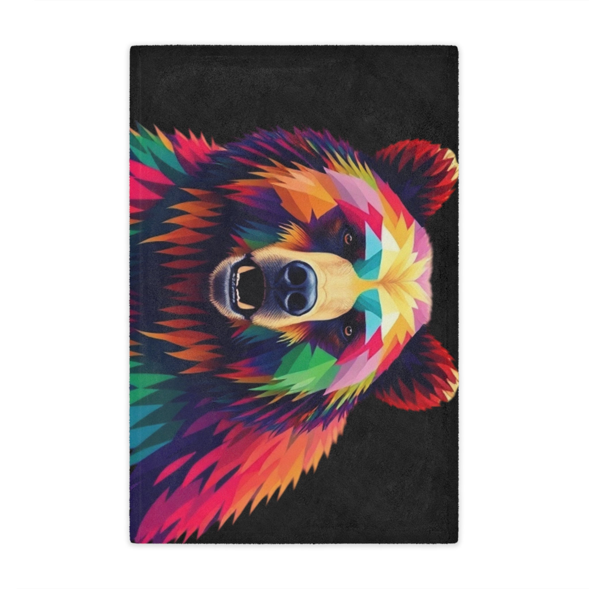 Fractal Bear Microfiber Blanket