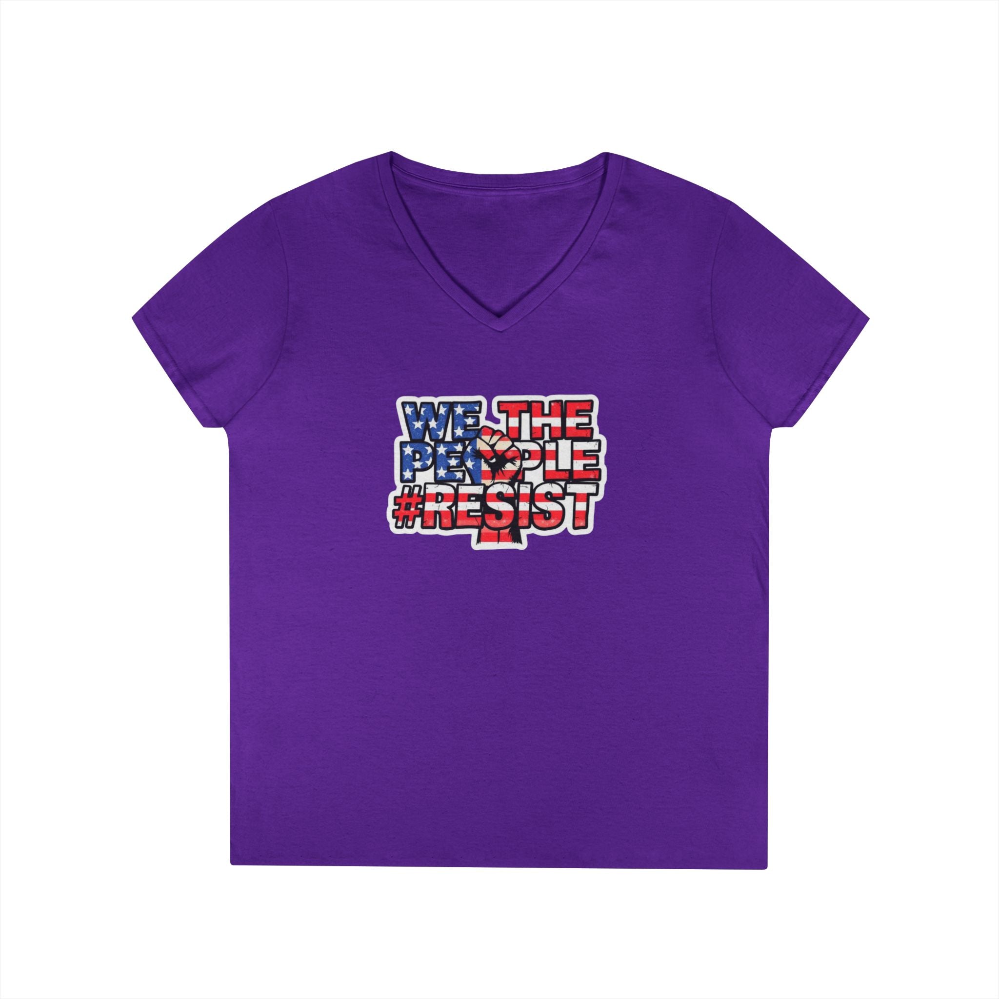 We The People Resist Ladies' V-Neck Protest T-Shirt