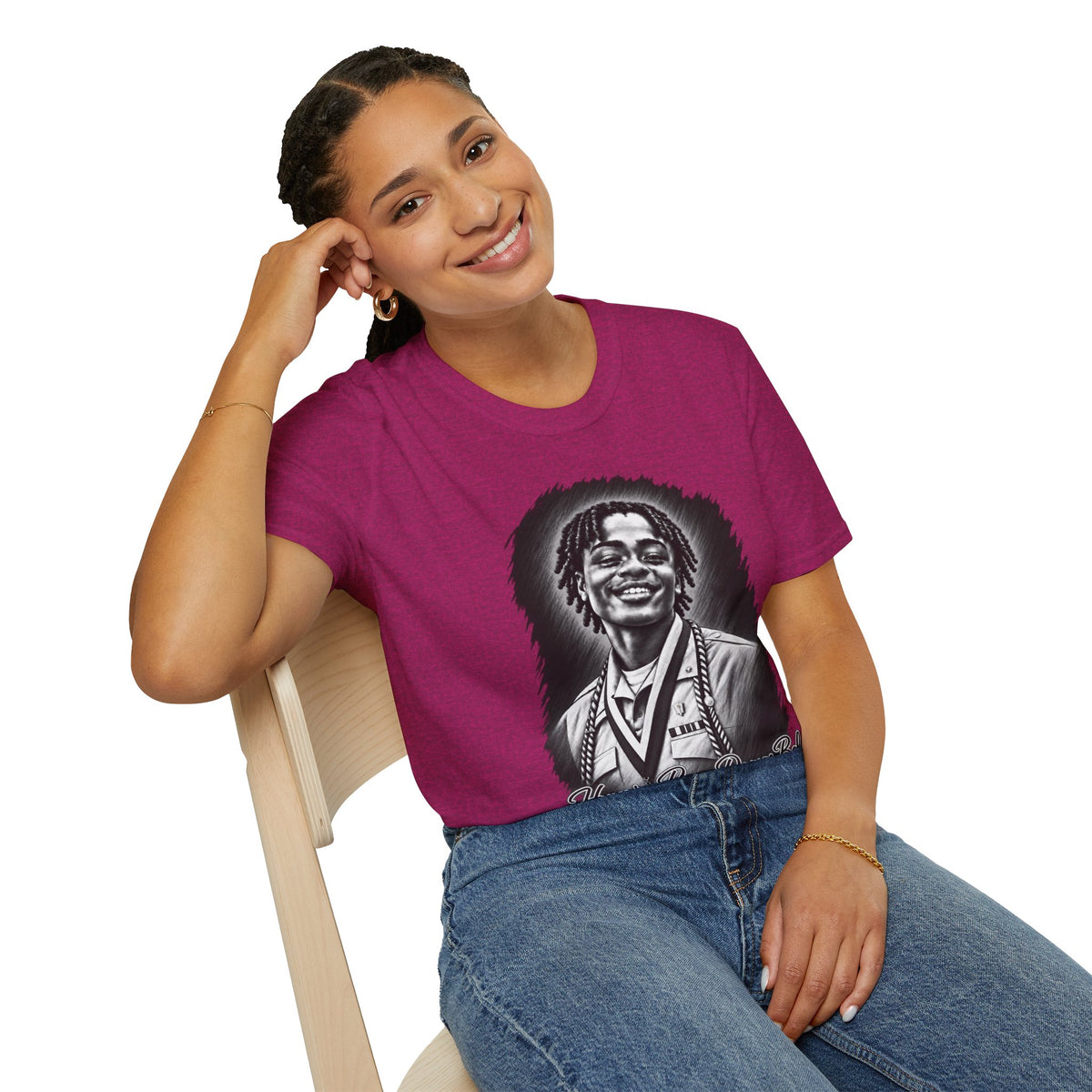 Smiling Portrait Front - In Memory of Pierre Damas Bel T-Shirt