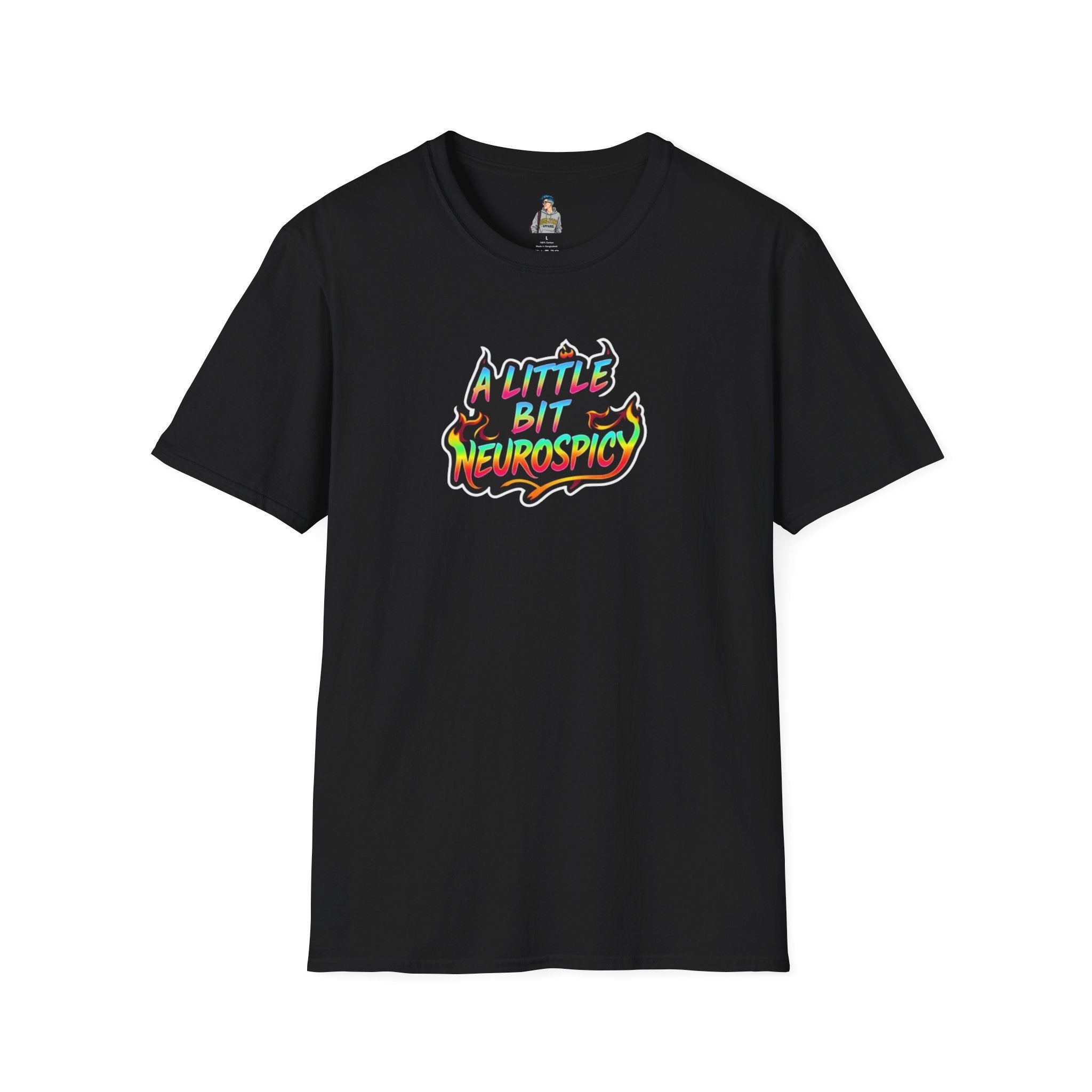 A Little Bit Neurospicy Unisex Softstyle T-Shirt - Fun & Quirky Graphic Tee for Neurodivergent Awareness