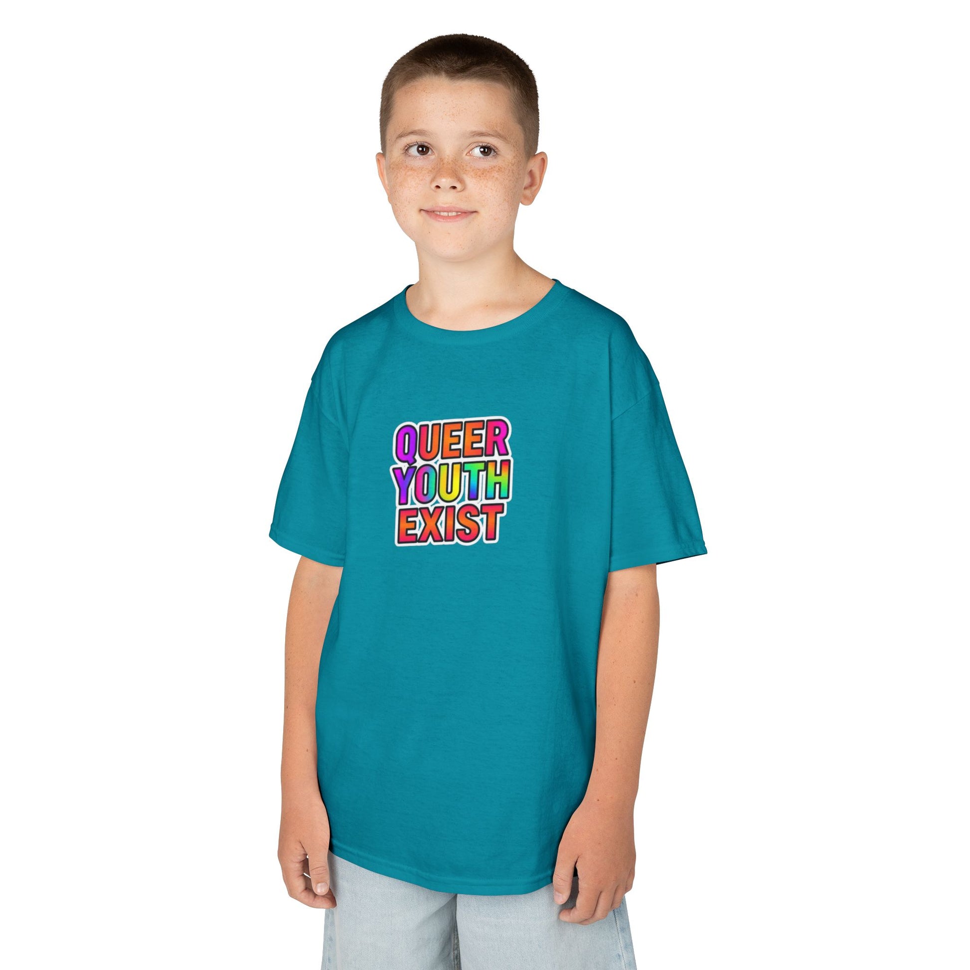 QUEER YOUTH EXIST Kids Heavy Cotton™ Tee - Pride Shirt for Children