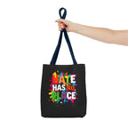 Hate Has No Place Paint Splatter Tote Bag