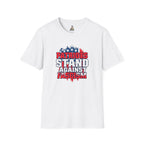 Patriotic Unisex Softstyle T-Shirt – Stand Against Fascism & We The People Rise Design