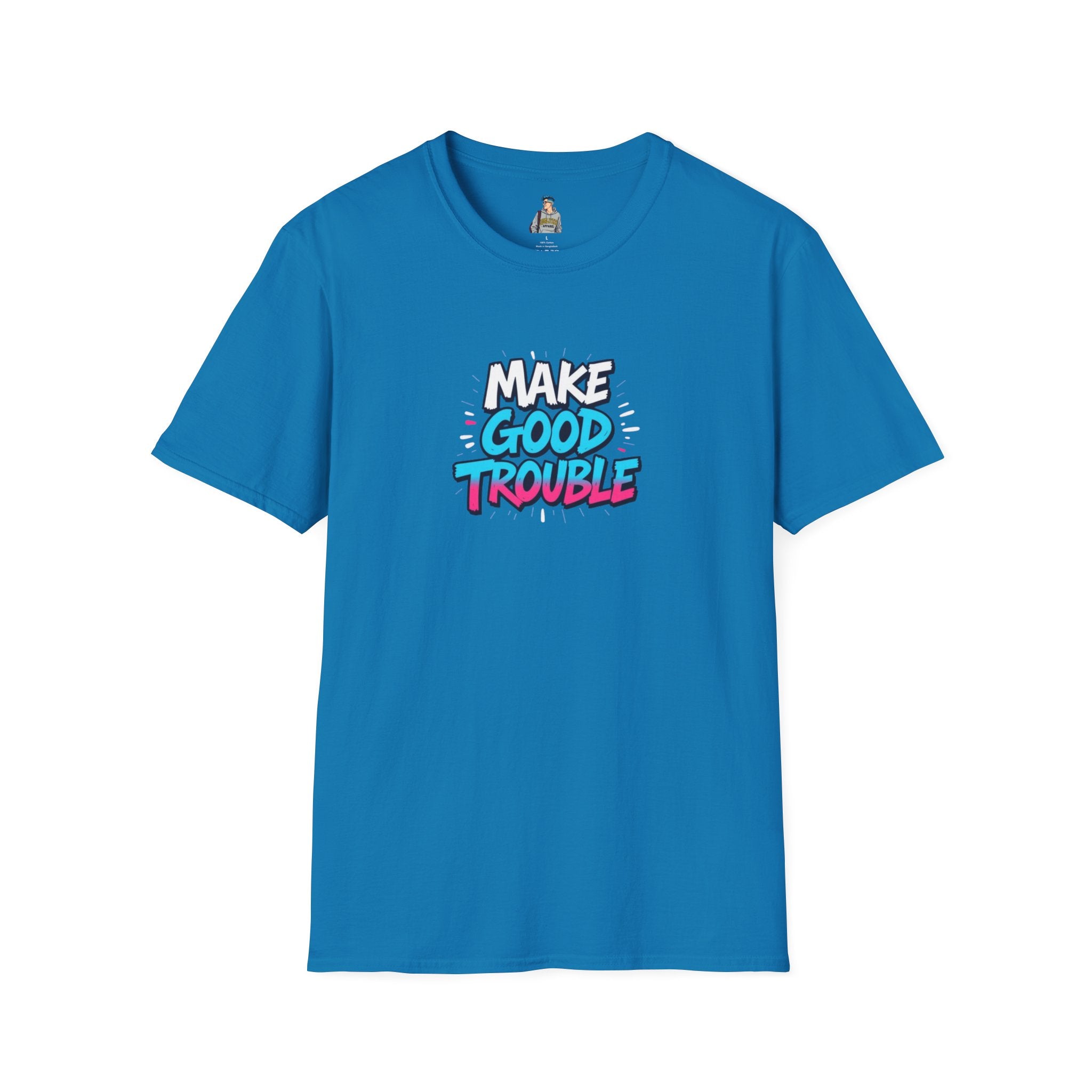 Make Good Trouble Trans Colors Graphic Unisex T-Shirt - Bold Statement Tee for Activists & Dreamers