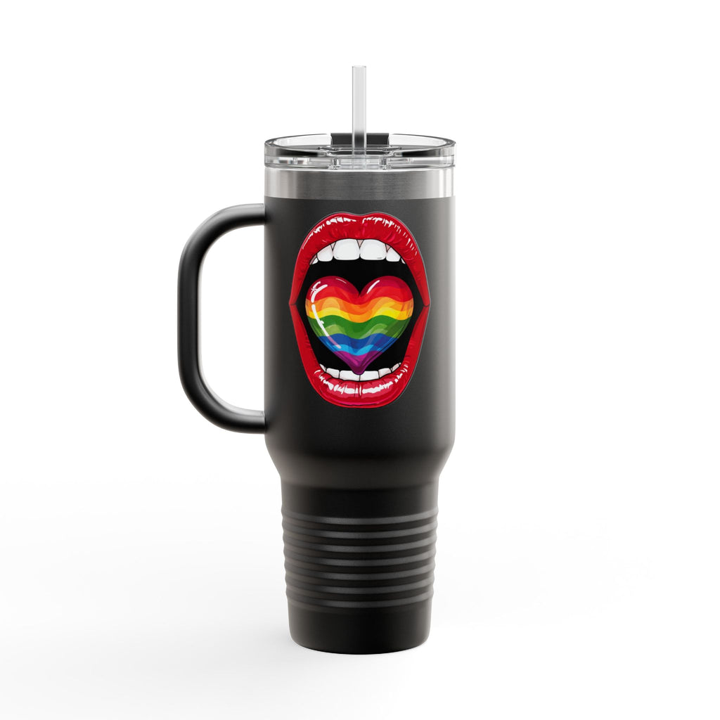Rainbow Tongue Insulated Travel Mug - 40oz, Perfect for Pride Celebrations