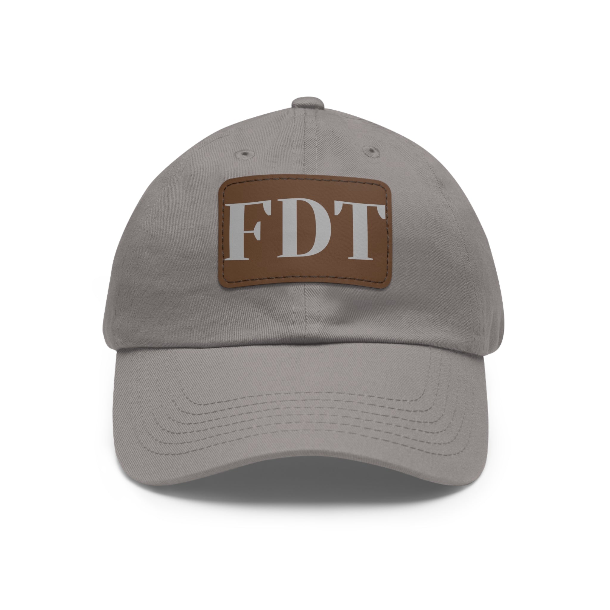 Stylish Dad Hat with FDT Leather Patch - Casual Sun Protection for Dads