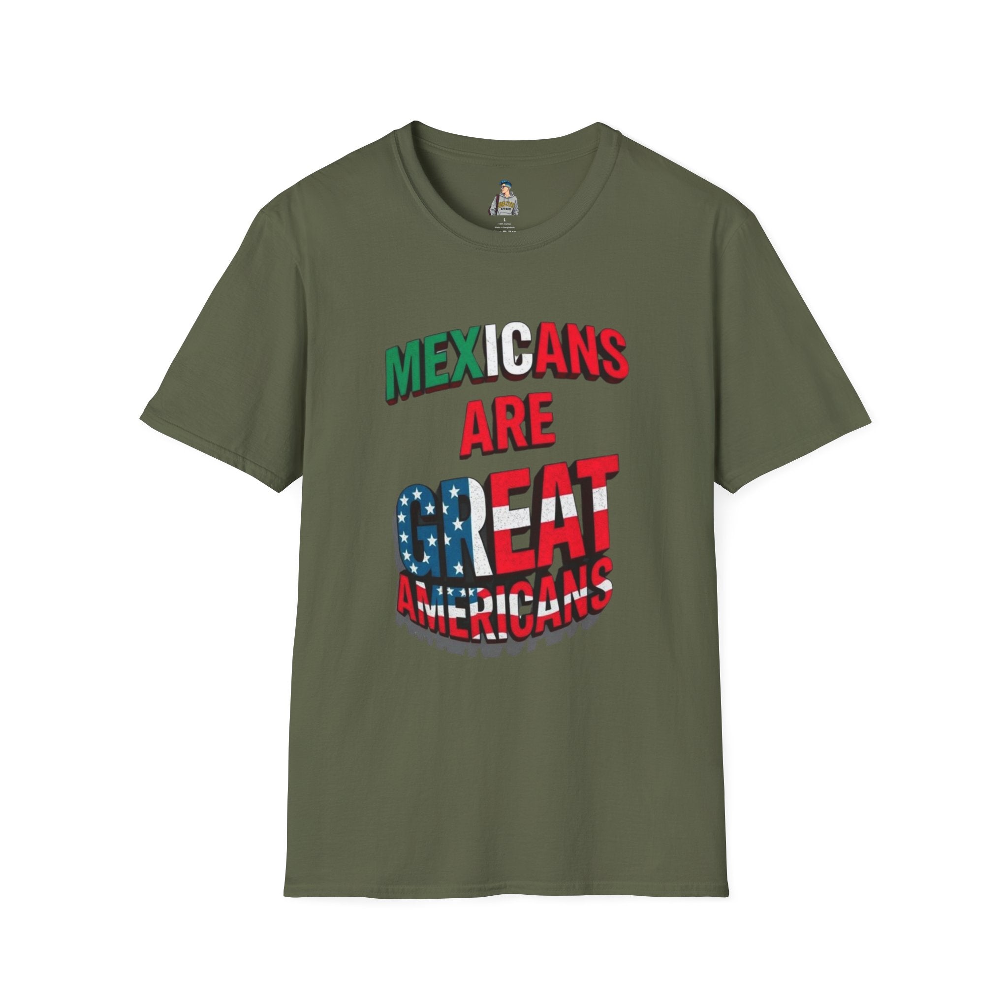 Unisex Softstyle T-Shirt - Mexicans Are Great Americans | Bilingual Pride Tee