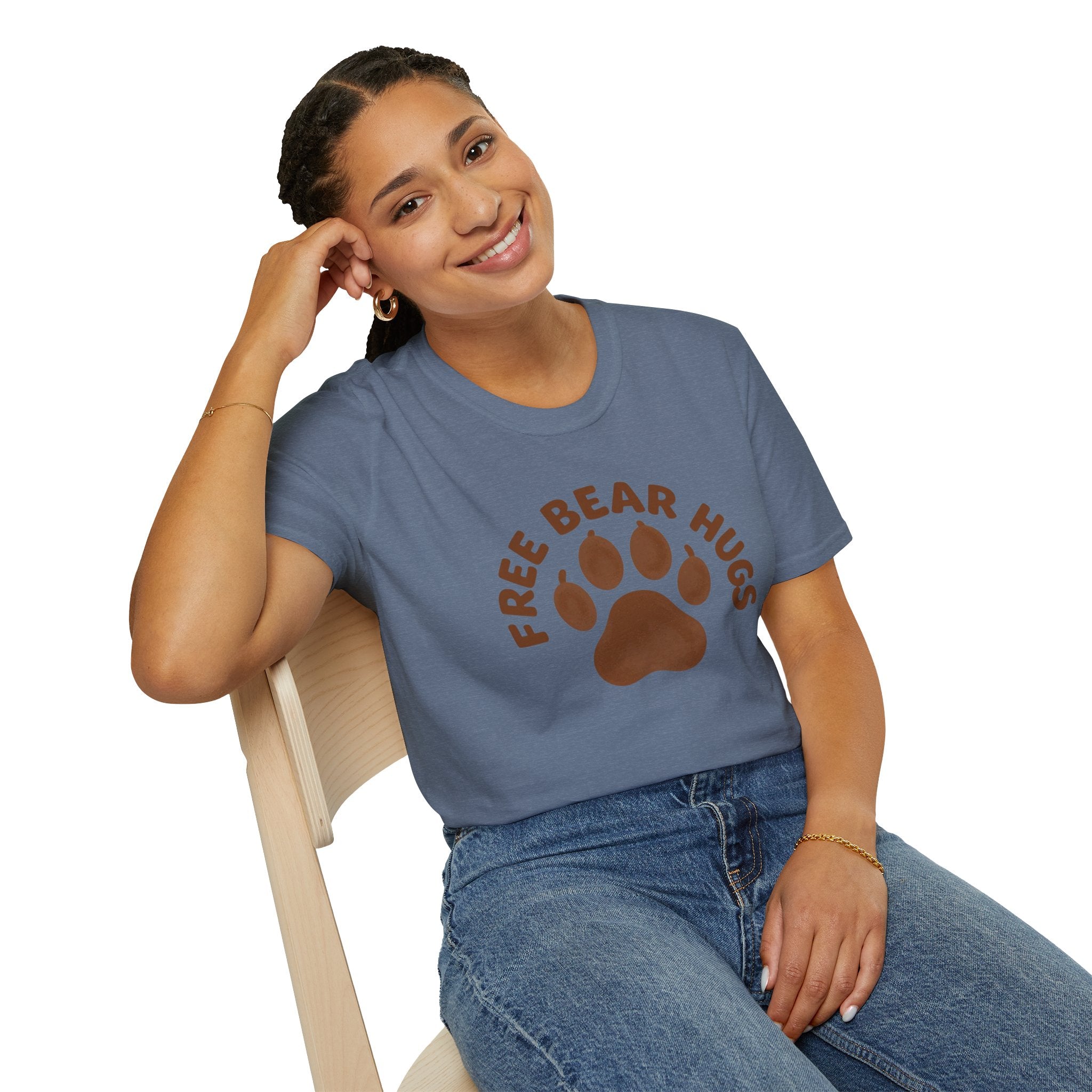 Free Bear Hugs T-Shirt — Cute Paw Print Wildlife Tee