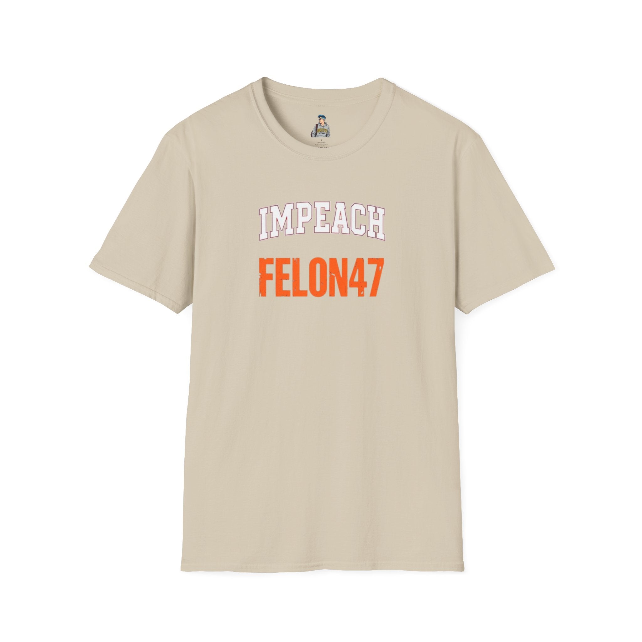 Impeach Felon47 Unisex Softstyle T-Shirt - USA Graphic Statement Tee