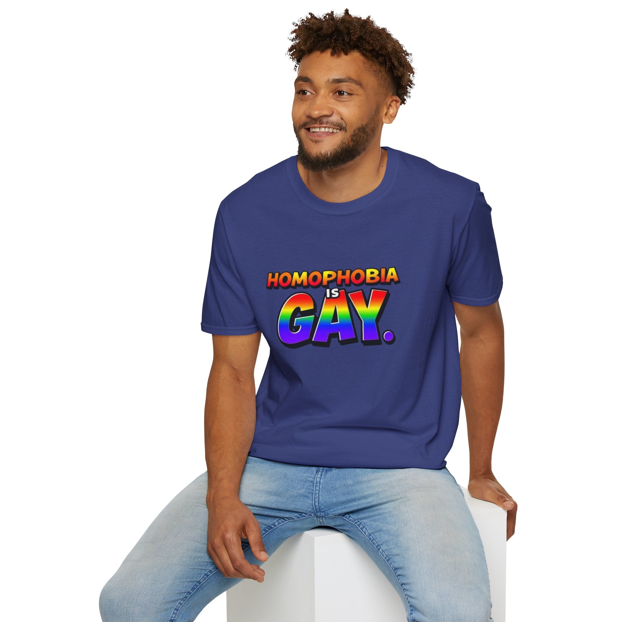 Pride T-Shirt, Homophobia Is Gay Unisex Softstyle Shirt