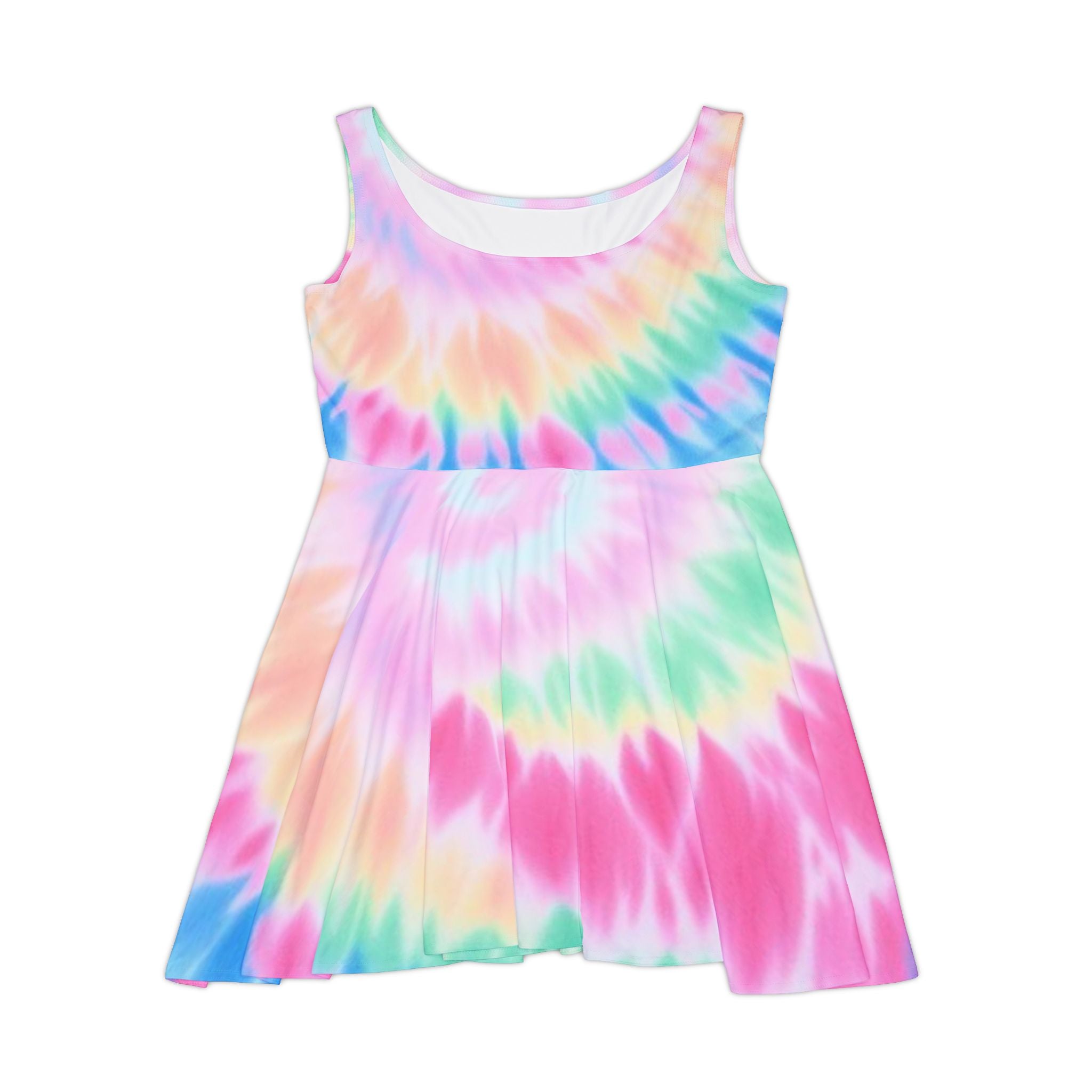 Vibrant Tie-Dye Skater Dress - Perfect for Summer Outings & Festivals