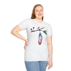 Trans Caterpillar to Butterfly Transformation T-Shirt, Unisex Graphic T-Shirt