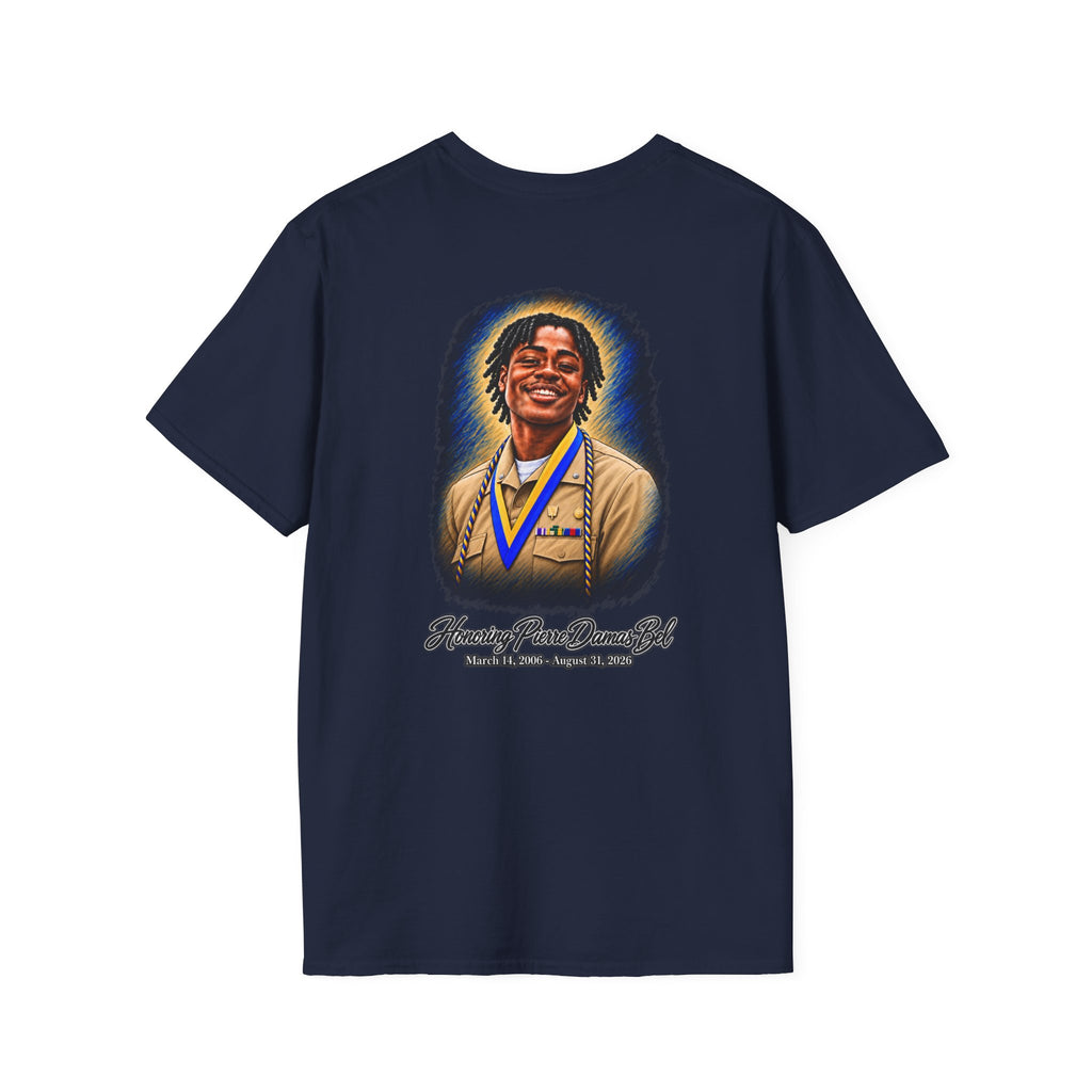 Portrait Front and Back - In Memory of Pierre Damas Bel T-Shirt