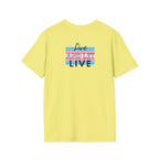Live and Let Live Safety Pin Unisex Softstyle T-Shirt - Casual LGBTQ+ Pride Tee