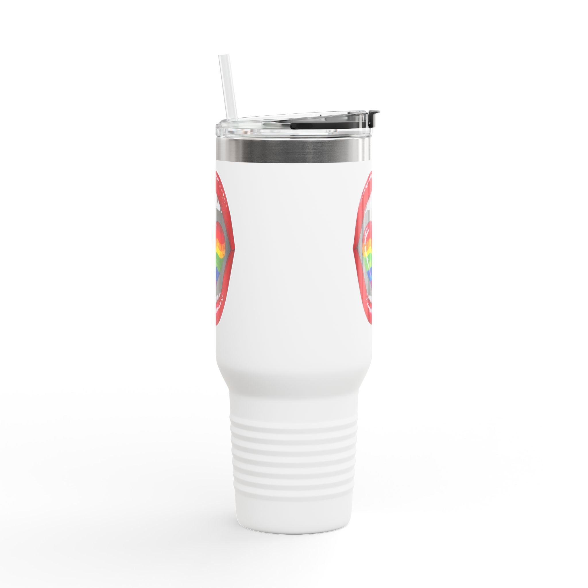 Rainbow Tongue Insulated Travel Mug - 40oz, Perfect for Pride Celebrations
