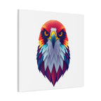 Vibrant Falcon Wall Art - Matte Stretched Canvas, Colorful Bird Decor