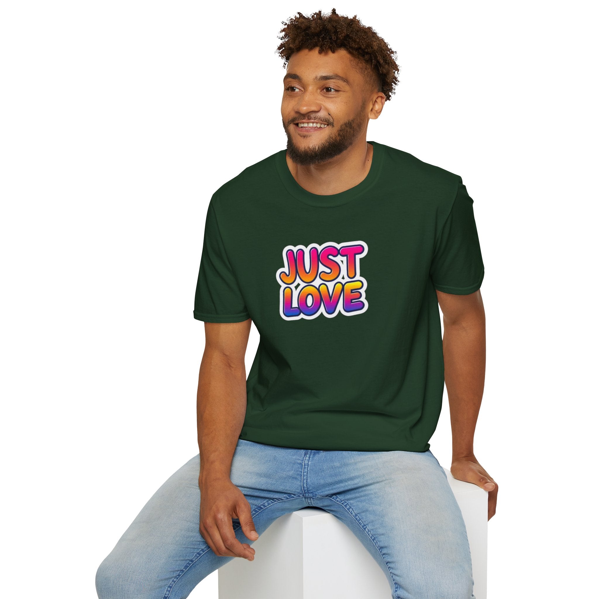 Just Love Unisex Softstyle T-Shirt | Perfect for Pride, Anniversaries, and Everyday Wear