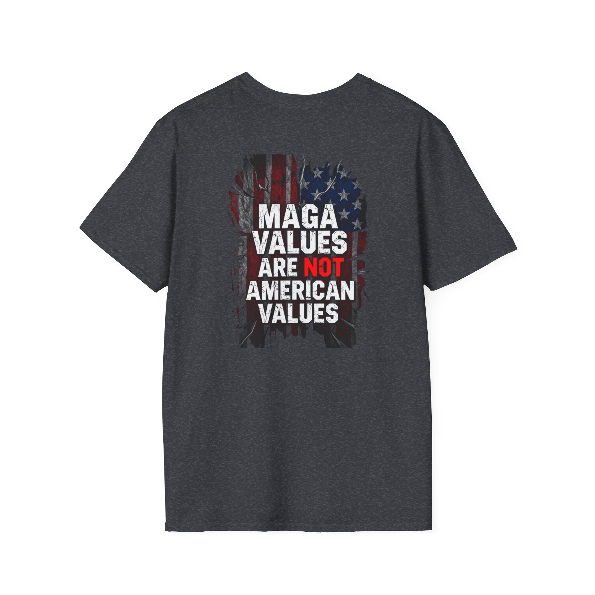 Unisex Softstyle T-Shirt - 'The People United' & 'MAGA Values Are NOT American Values' Graphic Tee