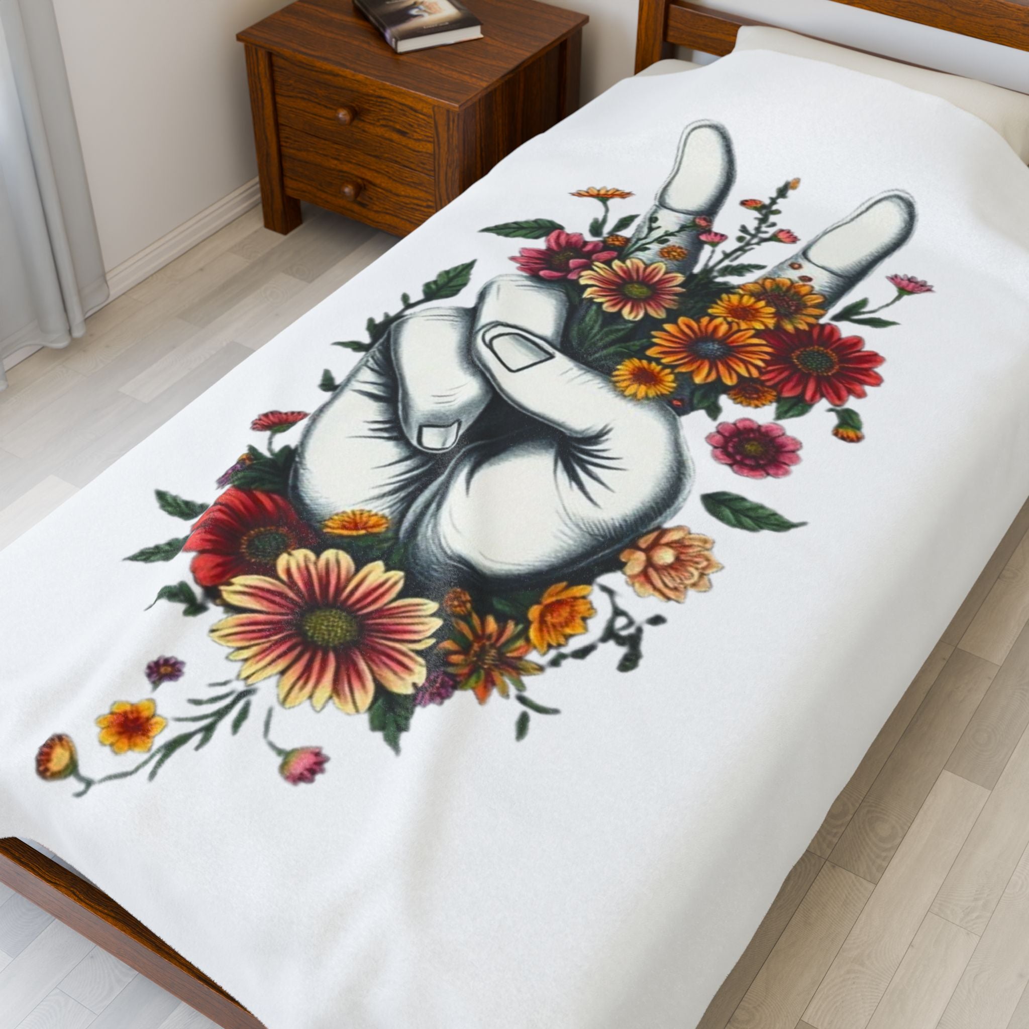 Grow Peace Dreams Velveteen Plush Blanket – For Comfort and Warmth