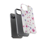 Floral Pink Wildflower Tough Phone Case for iPhone