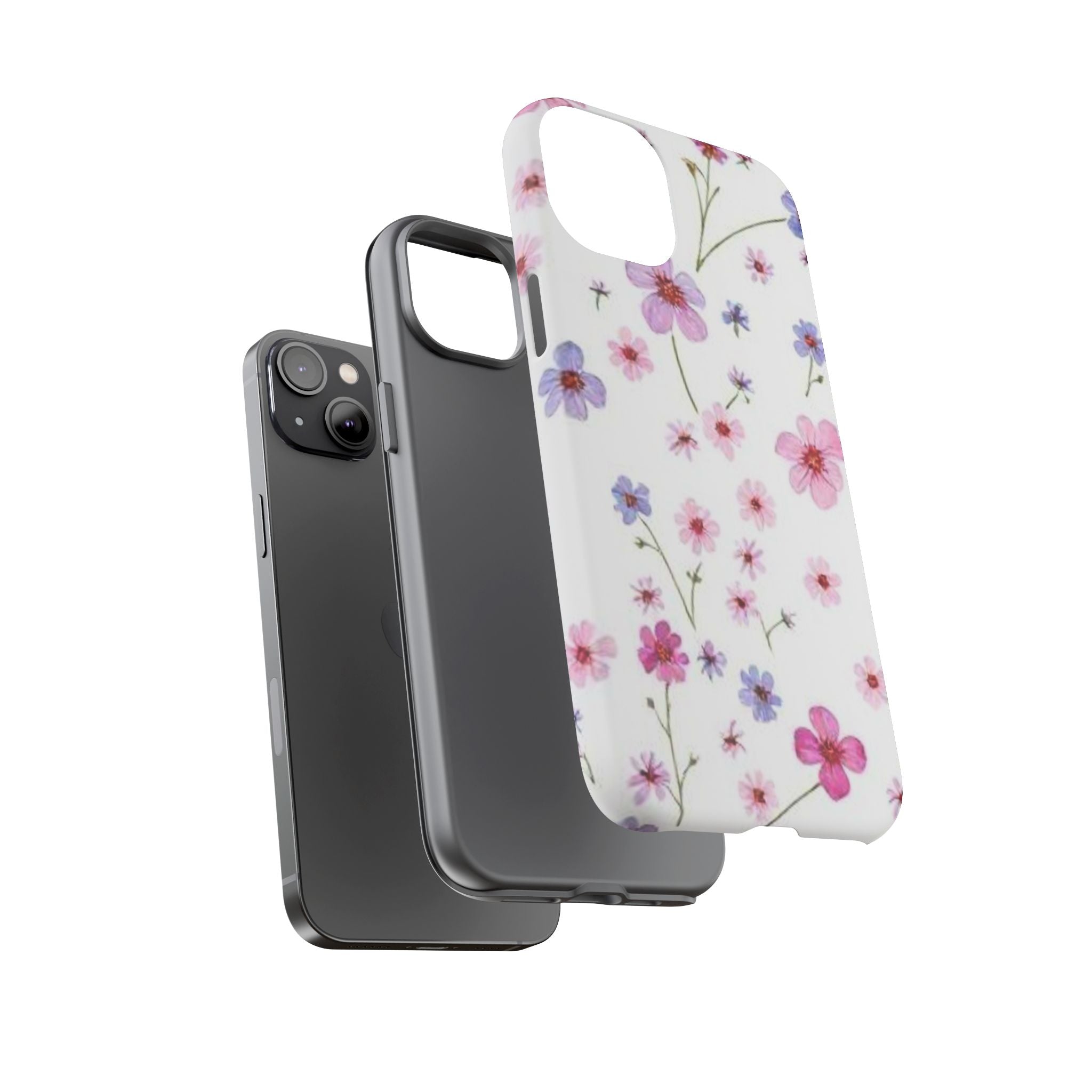 Floral Pink Wildflower Tough Phone Case for iPhone