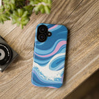 Blue & Pink Swirl Tough Case for iPhone
