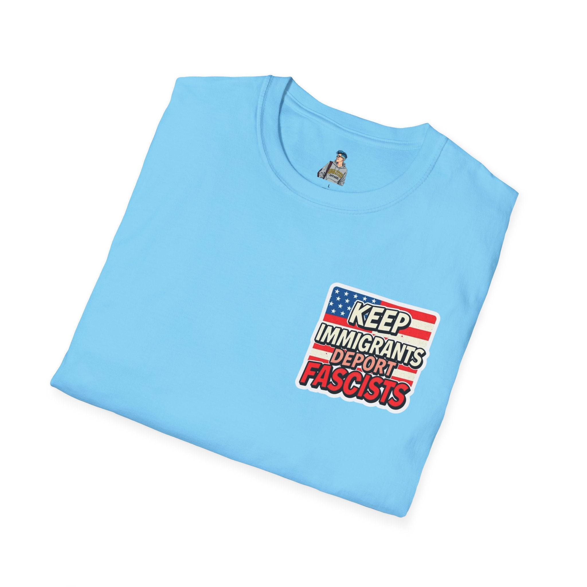 Keep Immigrants Deport Fascists Unisex Softstyle T-Shirt