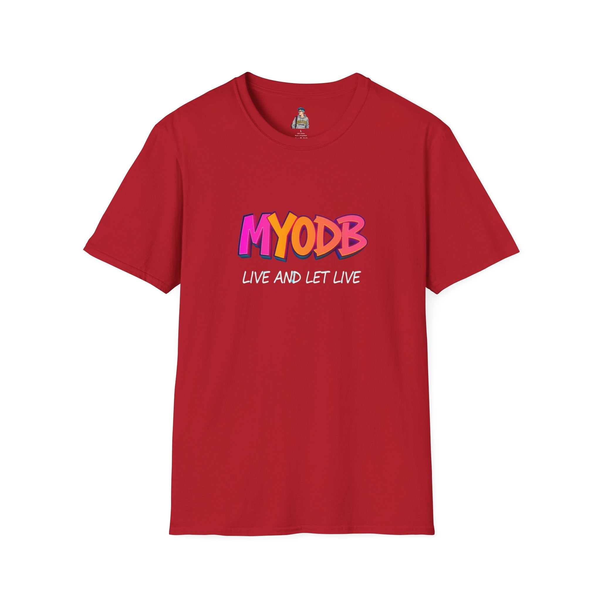 MYODB Live and Let Live T-Shirt | Unisex Softstyle Tee | Casual Streetwear