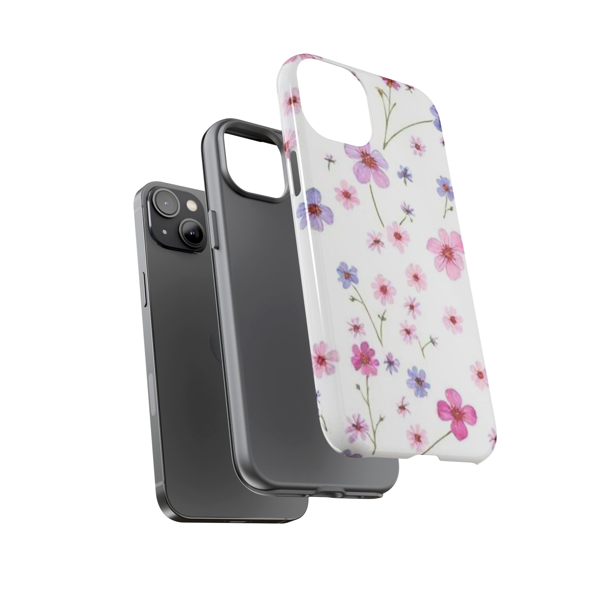 Floral Pink Wildflower Tough Phone Case for iPhone