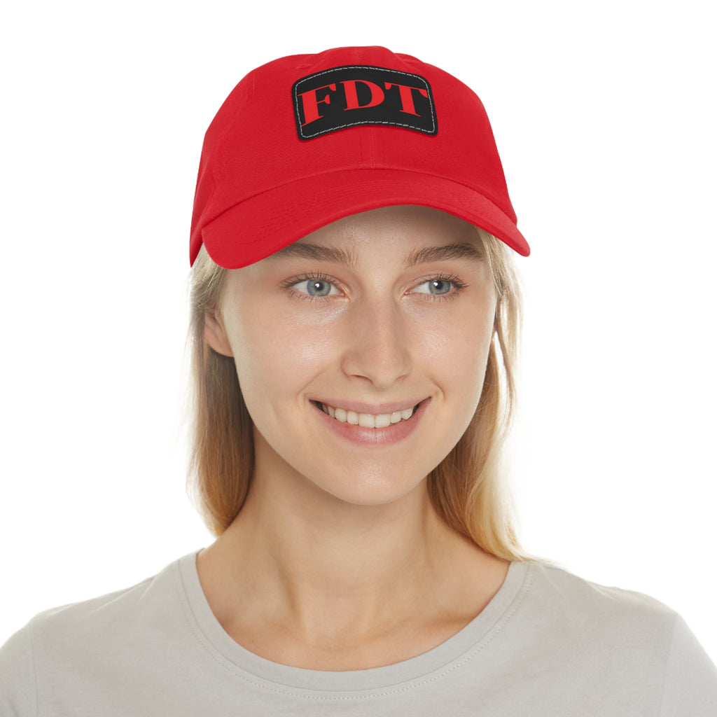 Stylish Dad Hat with FDT Leather Patch - Casual Sun Protection for Dads