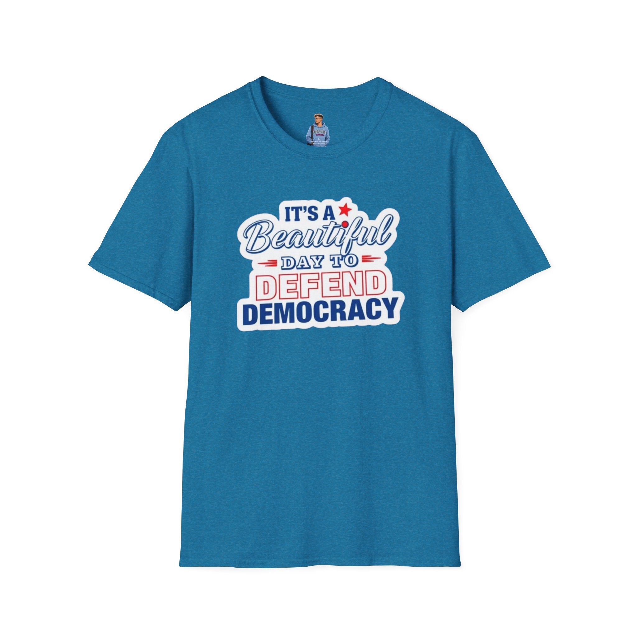 Defend Democracy Unisex Softstyle T-Shirt - Perfect for Activism and Everyday Wear