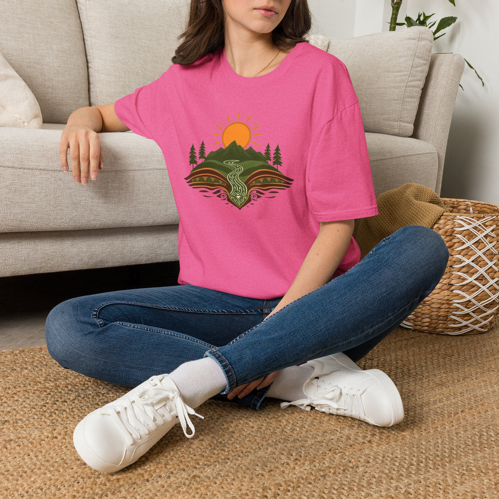 Mountain Scene Unisex Softstyle T-shirt