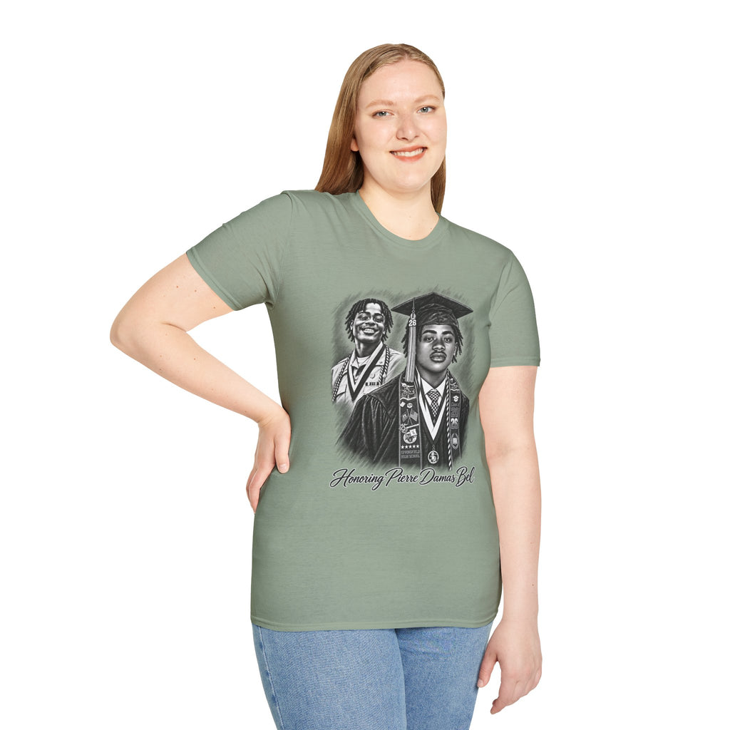 Double Portrait Front - In Memory of Pierre Damas Bel T-Shirt