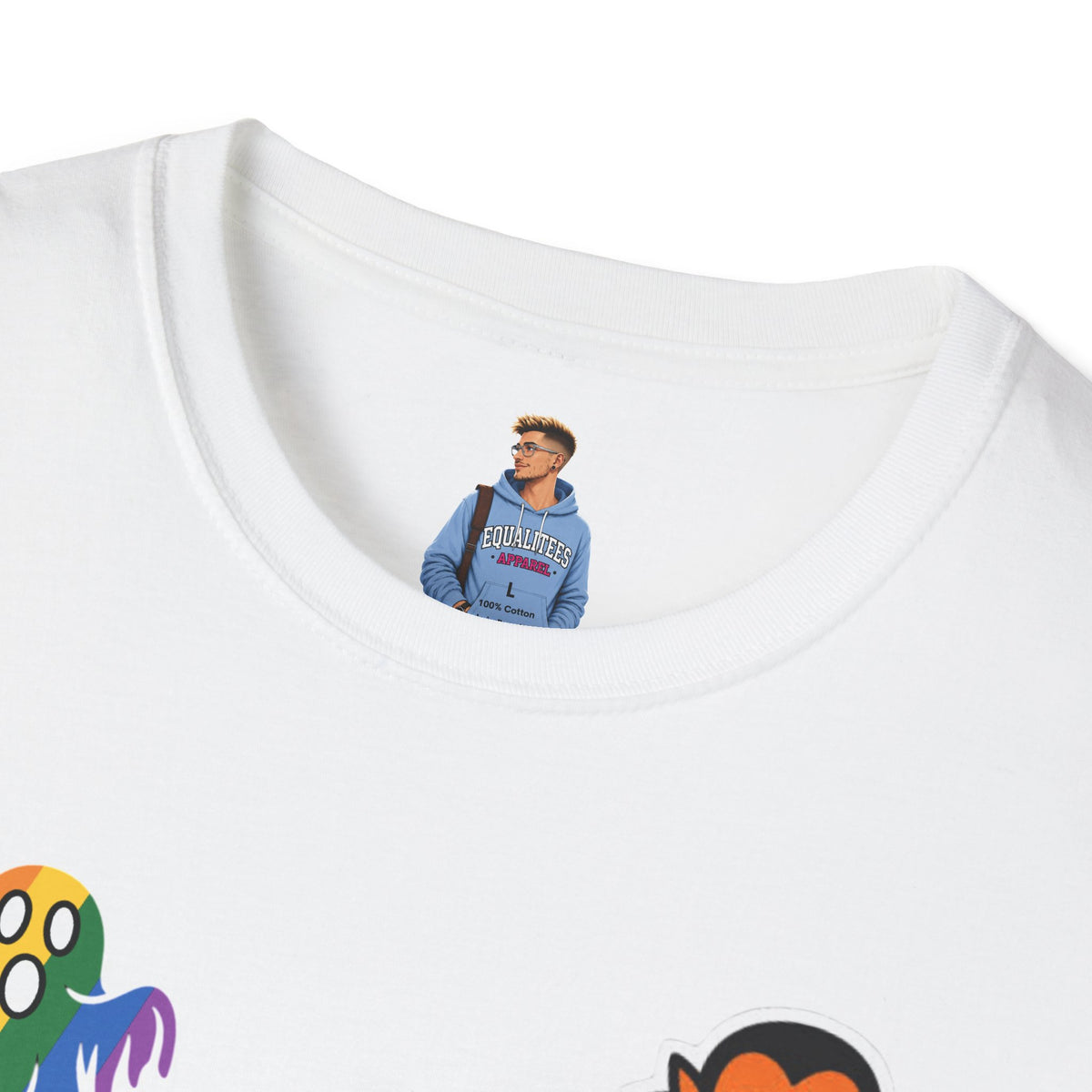 The Pride Tree Halloween T‑Shirt — Rainbow Ghosts, Pumpkins & Bat Graphic Tee