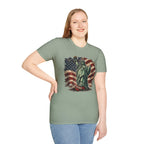 Statue of Liberty Stepping on MAGA American Flag T-Shirt — Patriotic USA Independence Day Tee