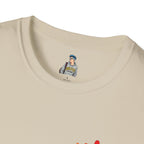 Inclusive Art Unisex Softstyle T-Shirt – ‘ Rainbow Handprint We All Belong’