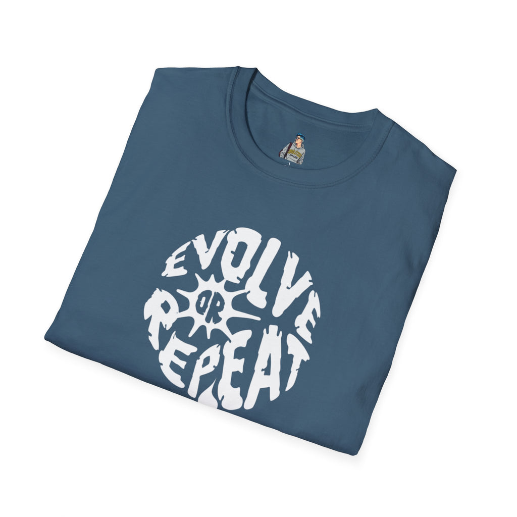 Evolve or Repeat Unisex Softstyle T-Shirt - Modern Inspirational Tee