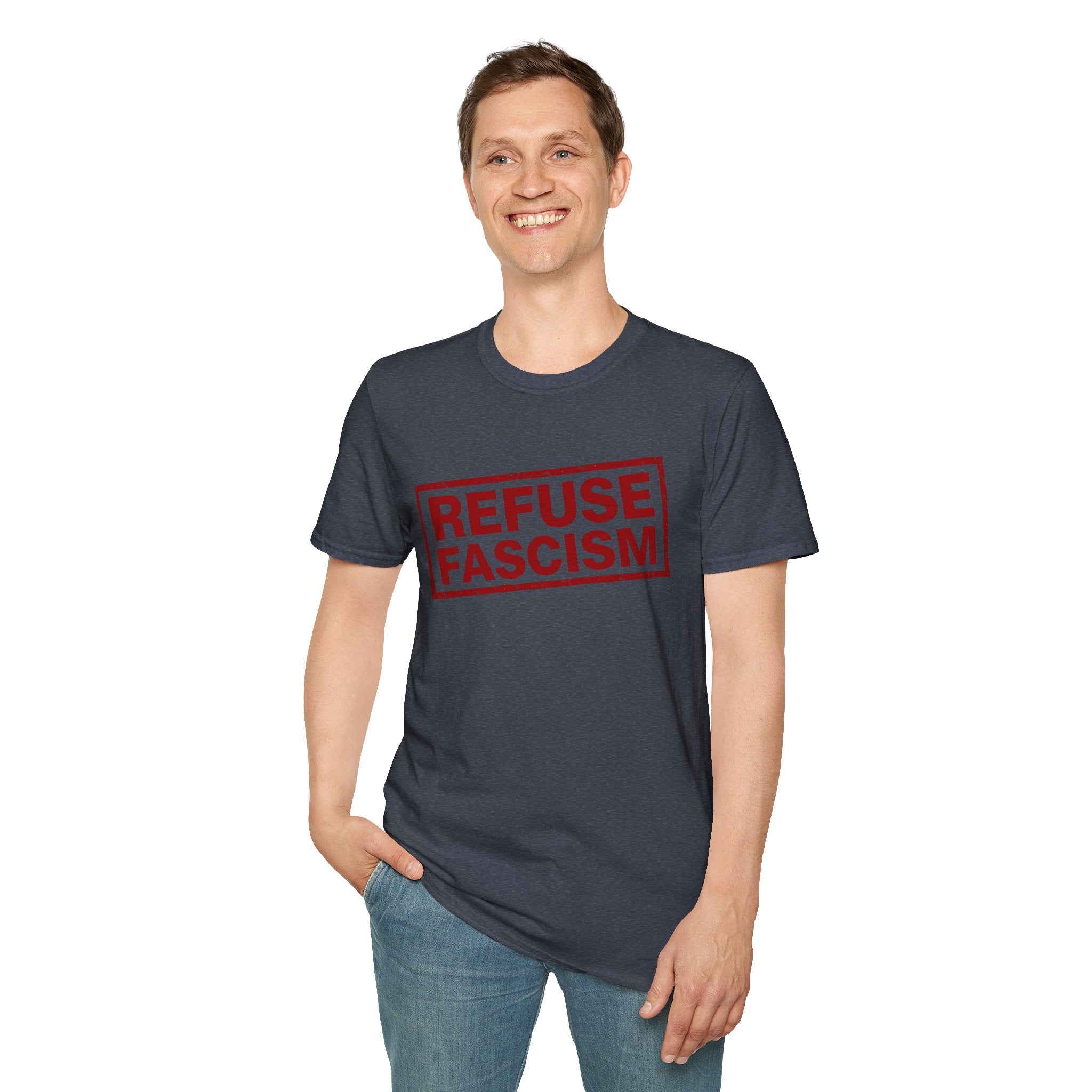 Refuse Fascism Tee — Political Protest Graphic T-Shirt