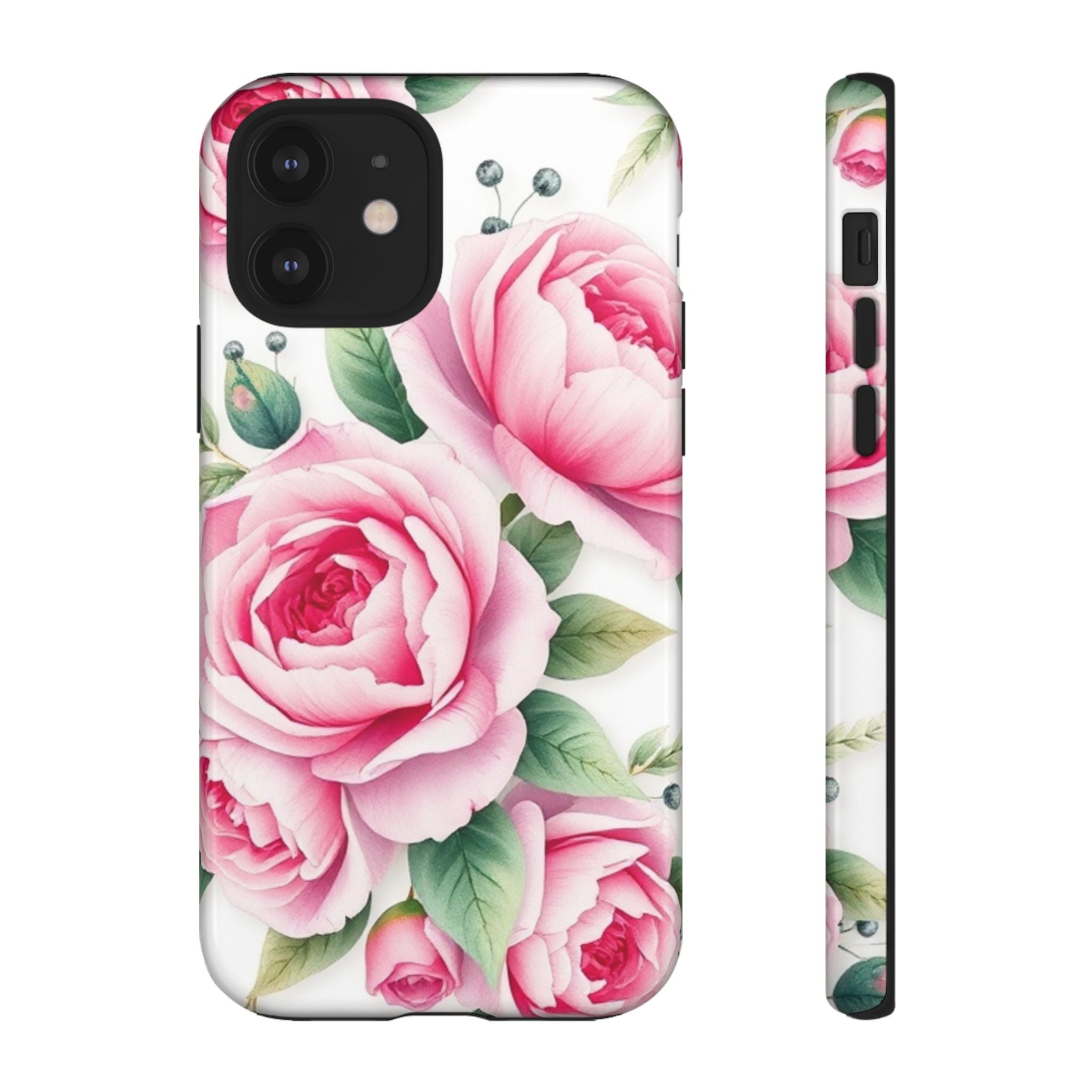 Android OR iPhone Compatible Cases - Pink Flower Design - Unique Tough Cases