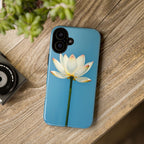 Open White Peace Lily Design Tough Case For Android & iPhone